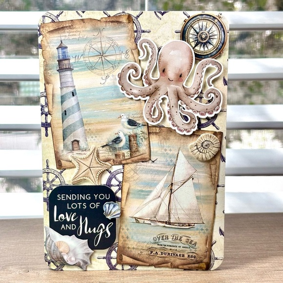 Handmade Nautical Themed Greeting Card - Picture 1 of 1